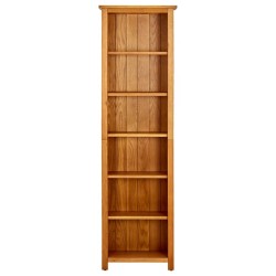 vidaXL Bücherregal 6 Fächer 52x22x180 cm Massivholz Eiche