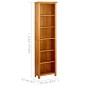 vidaXL Bücherregal 6 Fächer 52x22x180 cm Massivholz Eiche vidaXL Bücherregal 6 Fächer 52x22x180 cm Massivholz Eiche