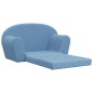 2-Sitzer Kindersofa mit Schlaffunktion Blau Weicher Plüsch 2-Sitzer Kindersofa mit Schlaffunktion Blau Weicher Plüsch