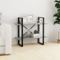 vidaXL Bücherregal 2 Fächer Betongrau 80x30x70 cm Holzwerkstoff vidaXL Bücherregal 2 Fächer Betongrau 80x30x70 cm Holzwerkstoff