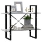 vidaXL Bücherregal 2 Fächer Betongrau 80x30x70 cm Holzwerkstoff vidaXL Bücherregal 2 Fächer Betongrau 80x30x70 cm Holzwerkstoff