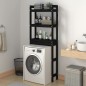 vidaXL Toilettenregal Schwarz 63x26x171 cm Massivholz Kiefer vidaXL Toilettenregal Schwarz 63x26x171 cm Massivholz Kiefer
