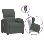 vidaXL Massagesessel mit Aufstehhilfe Dunkelgrau Stoff vidaXL Massagesessel mit Aufstehhilfe Dunkelgrau Stoff