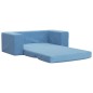 2-Sitzer Kindersofa mit Schlaffunktion Blau Weicher Plüsch 2-Sitzer Kindersofa mit Schlaffunktion Blau Weicher Plüsch