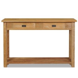 vidaXL Konsolentisch Massivholz Teak 120×30×80 cm