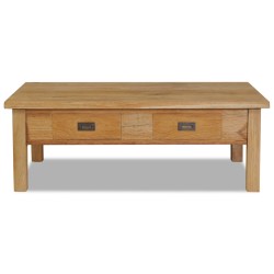 vidaXL Couchtisch Massivholz Teak 100×60×35 cm