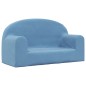 Kindersofa 2-Sitzer Blau Weich Plüsch Kindersofa 2-Sitzer Blau Weich Plüsch