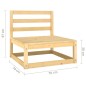vidaXL Garten-Mittelsofa Kiefer Massivholz vidaXL Garten-Mittelsofa Kiefer Massivholz