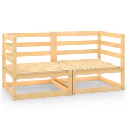 vidaXL Garten-Ecksofas 2 Stk. Kiefer Massivholz 