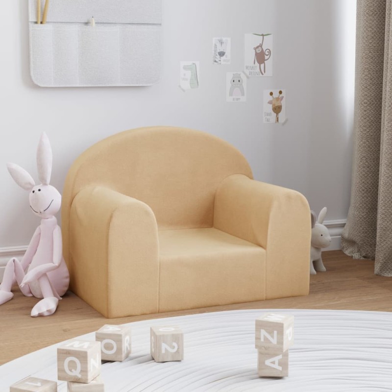 Kindersofa Creme Weich Plüsch Kindersofa Creme Weich Plüsch