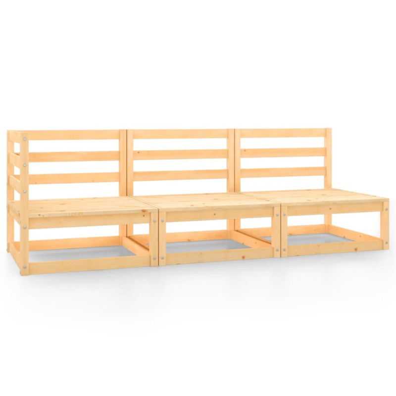 vidaXL 3-tlg. Garten-Lounge-Set Kiefer Massivholz vidaXL 3-tlg. Garten-Lounge-Set Kiefer Massivholz