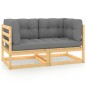 vidaXL Gartensofa 2-Sitzer mit Kissen Kiefer Massivholz vidaXL Gartensofa 2-Sitzer mit Kissen Kiefer Massivholz