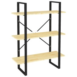vidaXL Bücherregal 3 Fächer 80x30x105 cm Massivholz Kiefer