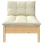 vidaXL 2-Sitzer-Gartensofa mit Creme Kissen Massivholz Kiefer vidaXL 2-Sitzer-Gartensofa mit Creme Kissen Massivholz Kiefer