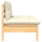 vidaXL 2-Sitzer-Gartensofa mit Creme Kissen Massivholz Kiefer vidaXL 2-Sitzer-Gartensofa mit Creme Kissen Massivholz Kiefer