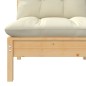 vidaXL 2-Sitzer-Gartensofa mit Creme Kissen Massivholz Kiefer vidaXL 2-Sitzer-Gartensofa mit Creme Kissen Massivholz Kiefer