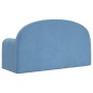 2-Sitzer Kindersofa mit Schlaffunktion Blau Weicher Plüsch 2-Sitzer Kindersofa mit Schlaffunktion Blau Weicher Plüsch