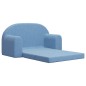 2-Sitzer Kindersofa mit Schlaffunktion Blau Weicher Plüsch 2-Sitzer Kindersofa mit Schlaffunktion Blau Weicher Plüsch