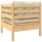 vidaXL 3-tlg. Garten-Lounge-Set mit Creme Kissen Massivholz Kiefer vidaXL 3-tlg. Garten-Lounge-Set mit Creme Kissen Massivholz Kiefer