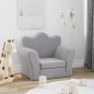 Schlafsofa für Kinder Hellgrau Weicher Plüsch Schlafsofa für Kinder Hellgrau Weicher Plüsch