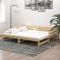 vidaXL Tagesbett Ausziehbar Kiefer Massivholz 2x(90x200) cm  
