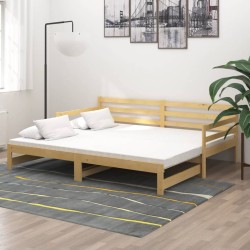 vidaXL Tagesbett Ausziehbar Kiefer Massivholz 2x(90x200) cm  