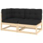 vidaXL 2-tlg. Garten-Lounge-Set mit Kissen Kiefer Massivholz vidaXL 2-tlg. Garten-Lounge-Set mit Kissen Kiefer Massivholz