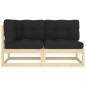vidaXL 2-tlg. Garten-Lounge-Set mit Kissen Kiefer Massivholz vidaXL 2-tlg. Garten-Lounge-Set mit Kissen Kiefer Massivholz