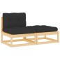 vidaXL 2-tlg. Garten-Lounge-Set mit Kissen Kiefer Massivholz vidaXL 2-tlg. Garten-Lounge-Set mit Kissen Kiefer Massivholz
