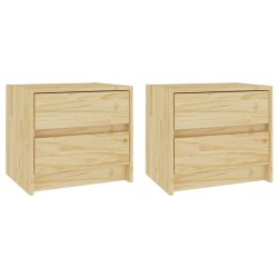 vidaXL Nachttische 2 Stk. 40x30,5x35,5 cm Massivholz Kiefer