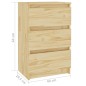 vidaXL Nachttisch 40x29,5x64 cm Massivholz Kiefer vidaXL Nachttisch 40x29,5x64 cm Massivholz Kiefer