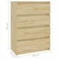 vidaXL Beistellschrank 60x36x84 cm Massivholz Kiefer vidaXL Beistellschrank 60x36x84 cm Massivholz Kiefer