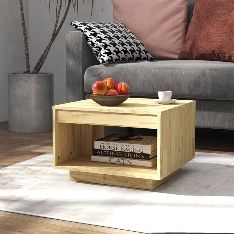vidaXL Couchtisch 50x50x33,5 cm Massivholz Kiefer vidaXL Couchtisch 50x50x33,5 cm Massivholz Kiefer