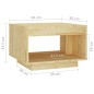 vidaXL Couchtisch 50x50x33,5 cm Massivholz Kiefer vidaXL Couchtisch 50x50x33,5 cm Massivholz Kiefer