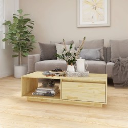 vidaXL Couchtisch 110x50x33,5 cm Massivholz Kiefer