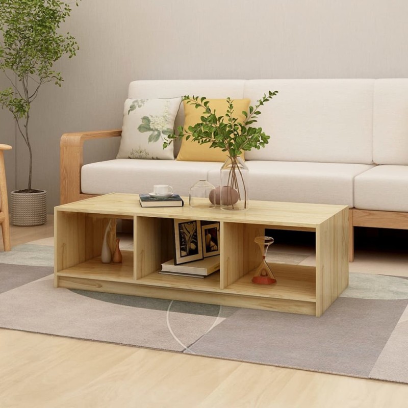 vidaXL Couchtisch 110x50x34 cm Massivholz Kiefer vidaXL Couchtisch 110x50x34 cm Massivholz Kiefer