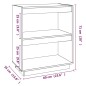 vidaXL Bücherregal 60x35x71 cm Massivholz Kiefer vidaXL Bücherregal 60x35x71 cm Massivholz Kiefer