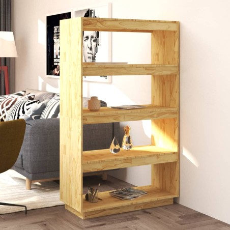 vidaXL Bücherregal/Raumteiler 80x35x135 cm Massivholz Kiefer