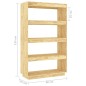 vidaXL Bücherregal/Raumteiler 80x35x135 cm Massivholz Kiefer vidaXL Bücherregal/Raumteiler 80x35x135 cm Massivholz Kiefer