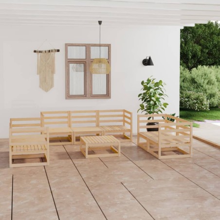 vidaXL 8-tlg. Garten-Lounge-Set Kiefer Massivholz 