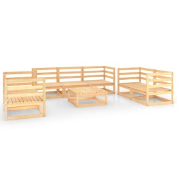 vidaXL 8-tlg. Garten-Lounge-Set Kiefer Massivholz 