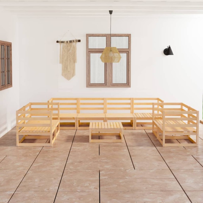 vidaXL 9-tlg. Garten-Lounge-Set Massivholz Kiefer vidaXL 9-tlg. Garten-Lounge-Set Massivholz Kiefer