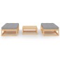 vidaXL 5-tlg. Garten-Lounge-Set mit Kissen Kiefer Massivholz vidaXL 5-tlg. Garten-Lounge-Set mit Kissen Kiefer Massivholz