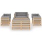 vidaXL 8-tlg. Garten-Lounge-Set mit Kissen Kiefer Massivholz vidaXL 8-tlg. Garten-Lounge-Set mit Kissen Kiefer Massivholz
