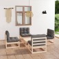 vidaXL 5-tlg. Garten-Lounge-Set mit Kissen Kiefer Massivholz vidaXL 5-tlg. Garten-Lounge-Set mit Kissen Kiefer Massivholz