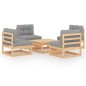 vidaXL 5-tlg. Garten-Lounge-Set mit Kissen Kiefer Massivholz vidaXL 5-tlg. Garten-Lounge-Set mit Kissen Kiefer Massivholz
