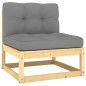 vidaXL 3-Sitzer-Sofa mit Kissen Kiefer Massivholz vidaXL 3-Sitzer-Sofa mit Kissen Kiefer Massivholz