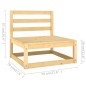 vidaXL 3-Sitzer-Sofa mit Kissen Kiefer Massivholz vidaXL 3-Sitzer-Sofa mit Kissen Kiefer Massivholz