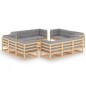 vidaXL 13-tlg. Garten-Lounge-Set mit Kissen Kiefer Massivholz vidaXL 13-tlg. Garten-Lounge-Set mit Kissen Kiefer Massivholz