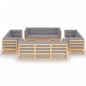 vidaXL 13-tlg. Garten-Lounge-Set mit Kissen Kiefer Massivholz vidaXL 13-tlg. Garten-Lounge-Set mit Kissen Kiefer Massivholz